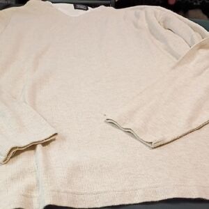 Haggar Men's V-Neck Sweater in Light Beige